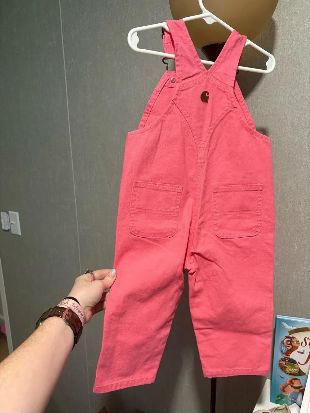 Carhartt Girls' Coral Pink Overalls